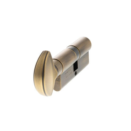 AGB 5 Pin Key to Turn Euro Cylinder 35-35mm (70mm) - Matt Antique Brass - C620723030