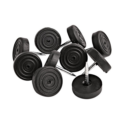 19mm Black Rubber Glides