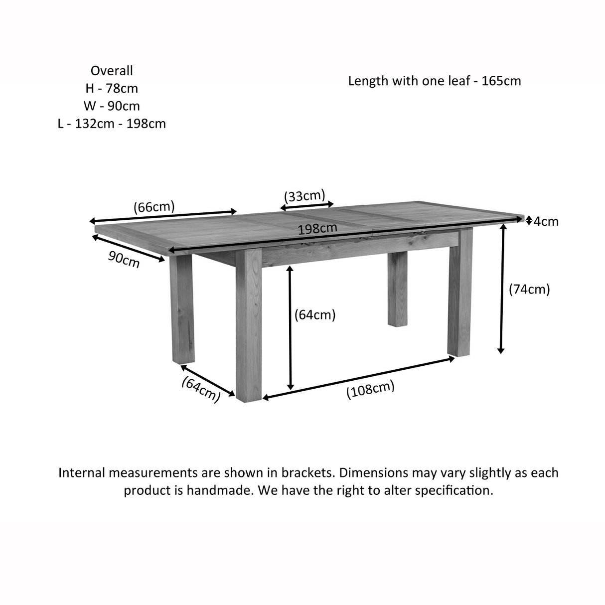 Medium Extending Dining Table
