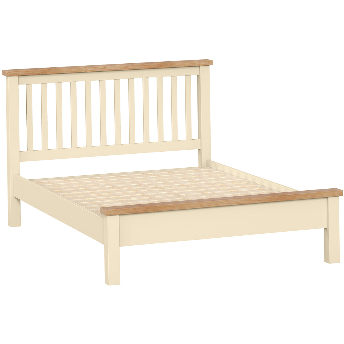 4'6" Slatted Bed with Top Cap (DPT045 - IVORY)