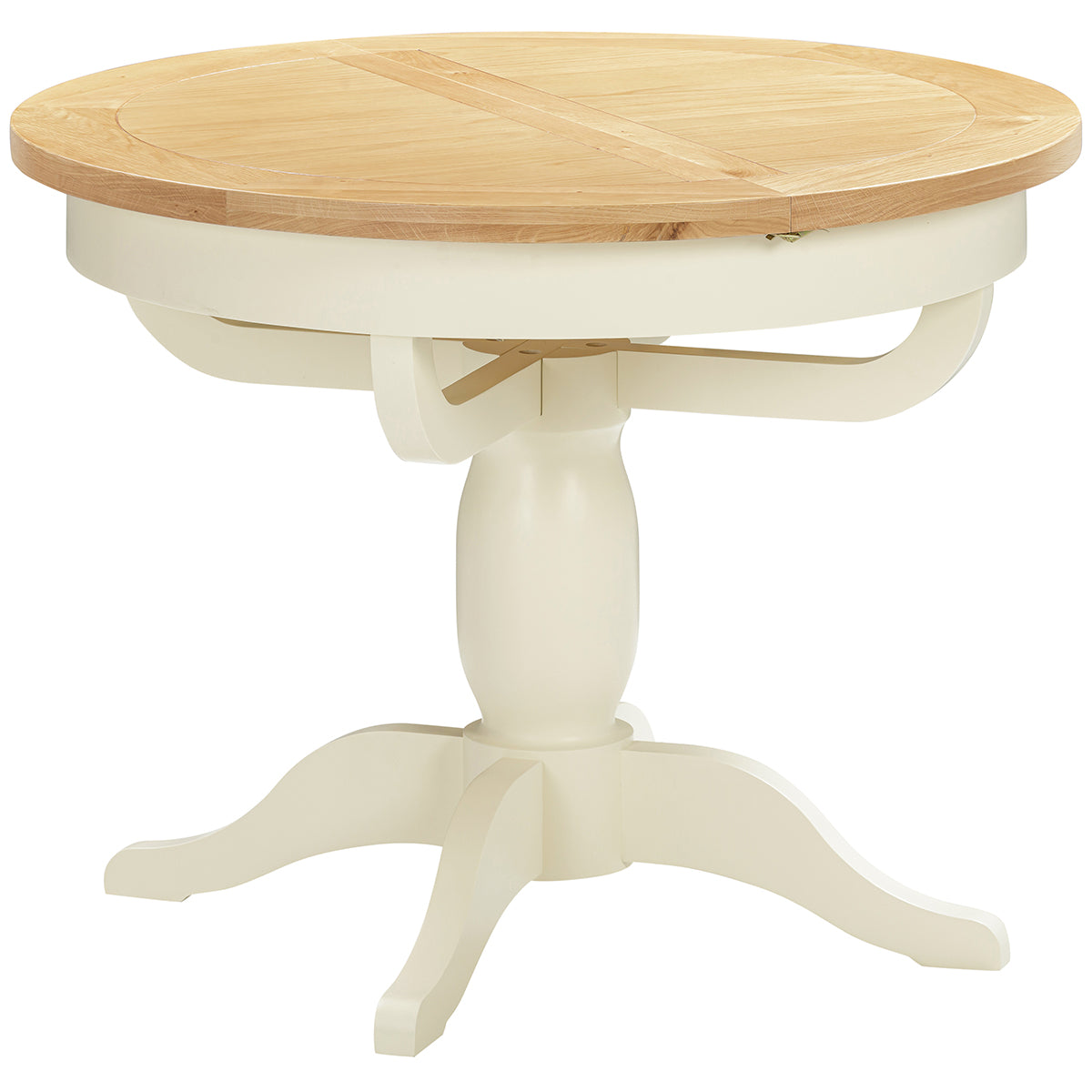 Round Extending Pedestal Table (DPT140 - IVORY)