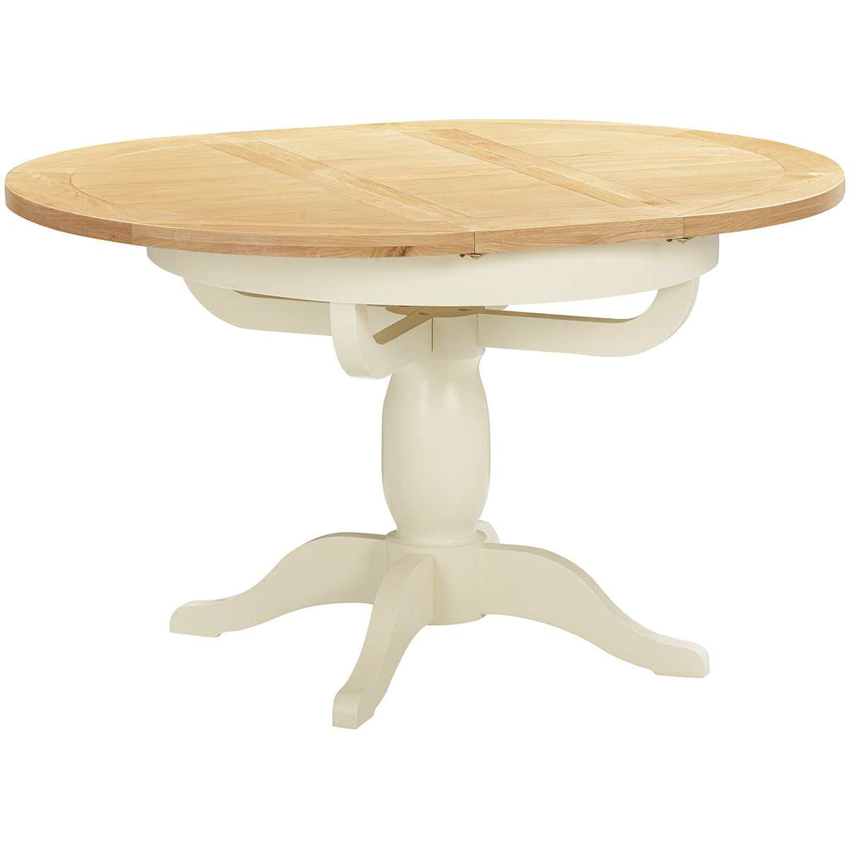Round Extending Pedestal Table (DPT140 - IVORY)