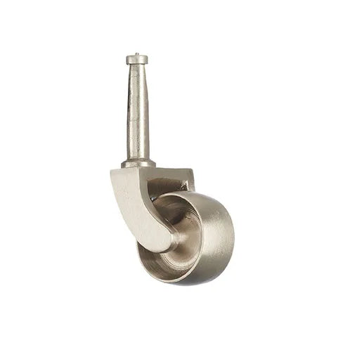 Stainless Steel Finish Brass Grip Neck Castor 1 1/4 inch (32mm) with fixing Socket
