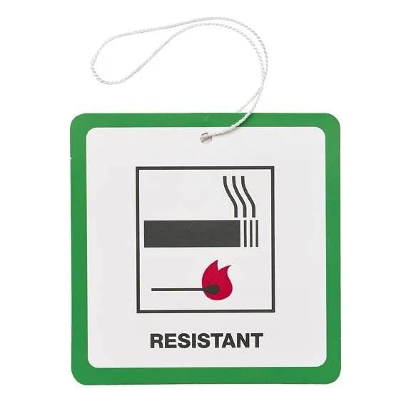 Swing Label Fire Safety Cig/Match Resistant