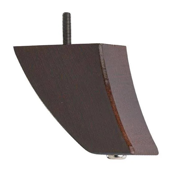 Wooden Sofa Leg 95mm x 90mm Curved Back Leg in a Mahogany Finish