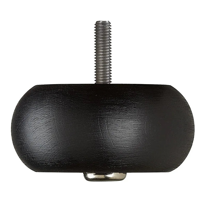 Hand Painted Wooden Sofa Foot (Bun Foot) 43mm x 85mm Black Carbon