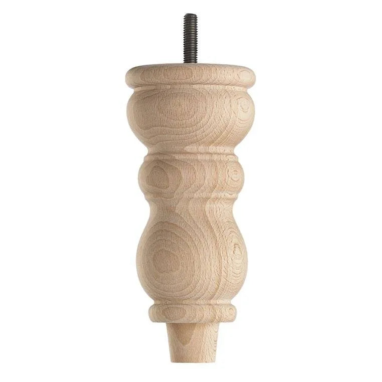 Raw Finish Turned Wooden Sofa Leg D-E0204R