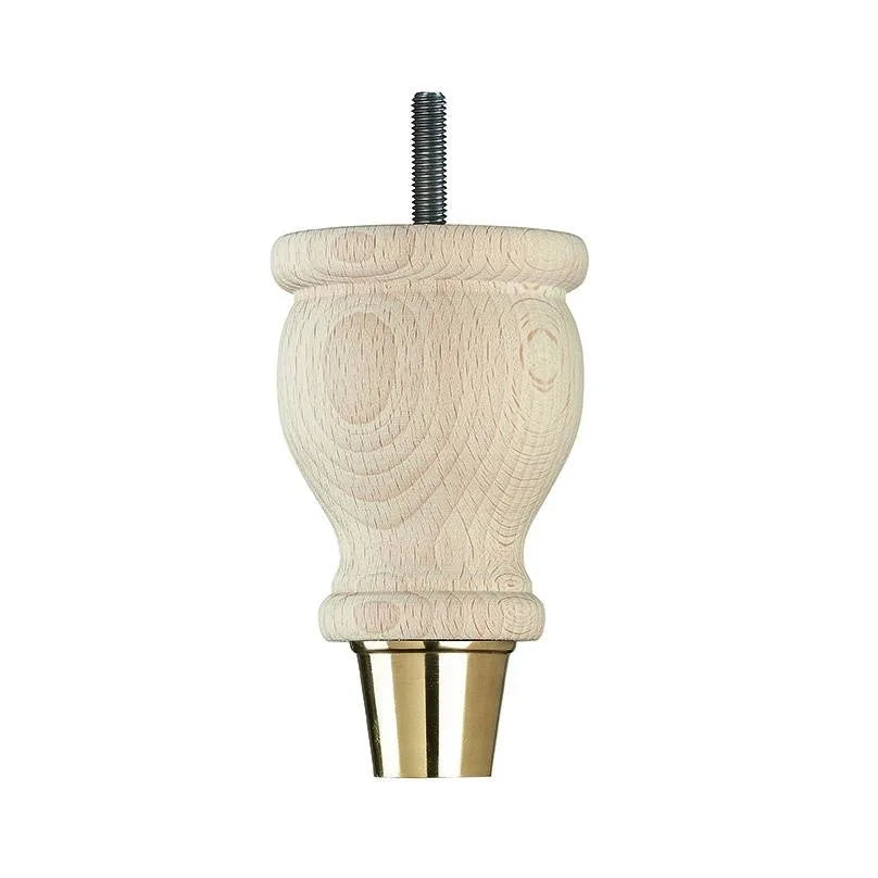 Raw Finish Turned Wooden Sofa Leg D-E0207R