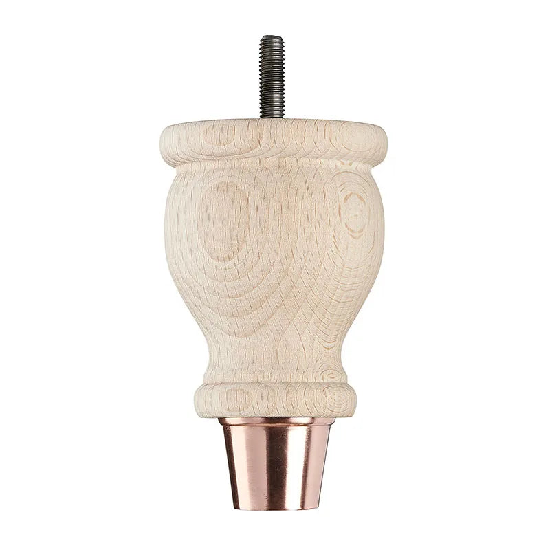 Raw Finish Turned Wooden Sofa Leg D-E0207R