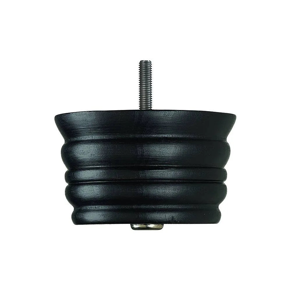 Hand Painted Wooden Sofa Foot 64mm x 115mm Black Carbon