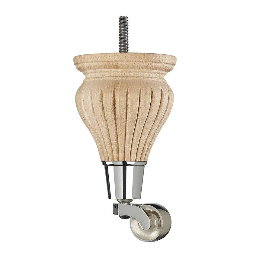 Raw Finish Detailed Wooden Sofa Leg D-E1401R