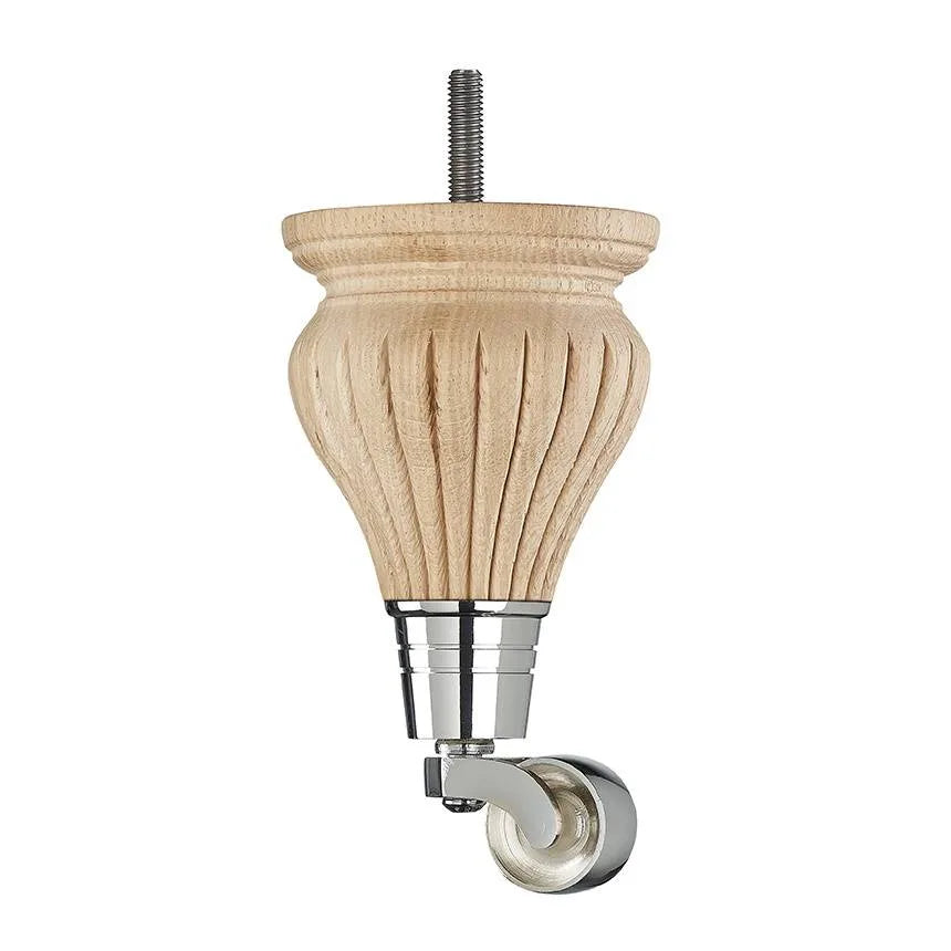 Raw Finish Detailed Wooden Sofa Leg D-E1401R