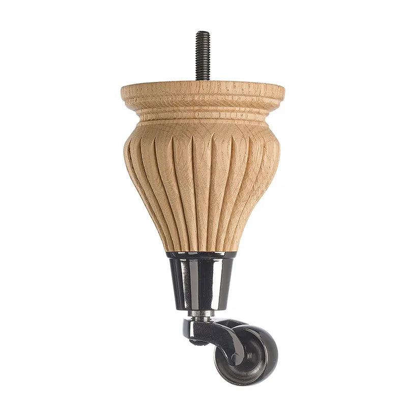 Raw Finish Detailed Wooden Sofa Leg D-E1401R