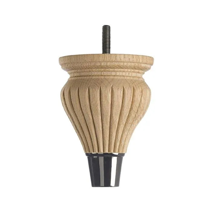 Raw Finish Detailed Wooden Sofa Leg D-E1401R