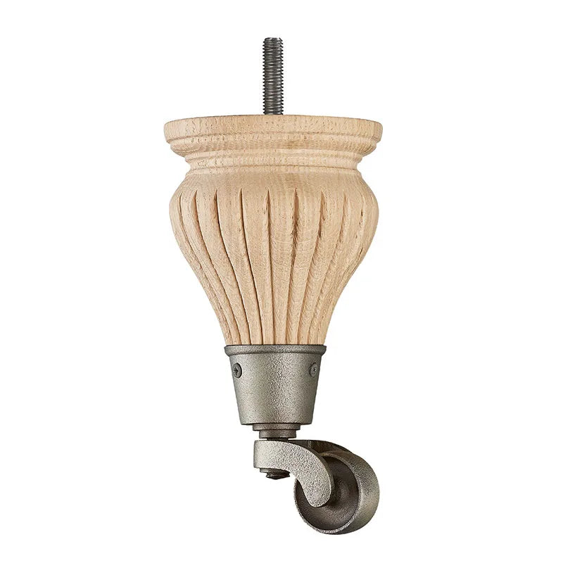 Raw Finish Detailed Wooden Sofa Leg D-E1401R