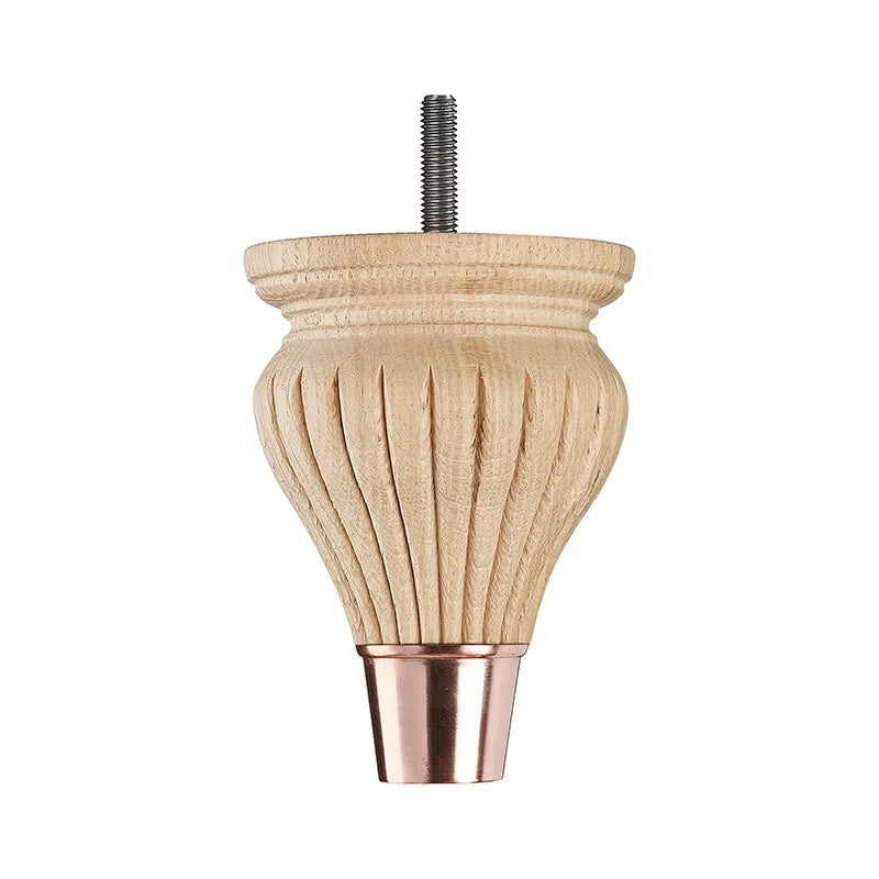 Raw Finish Detailed Wooden Sofa Leg D-E1401R