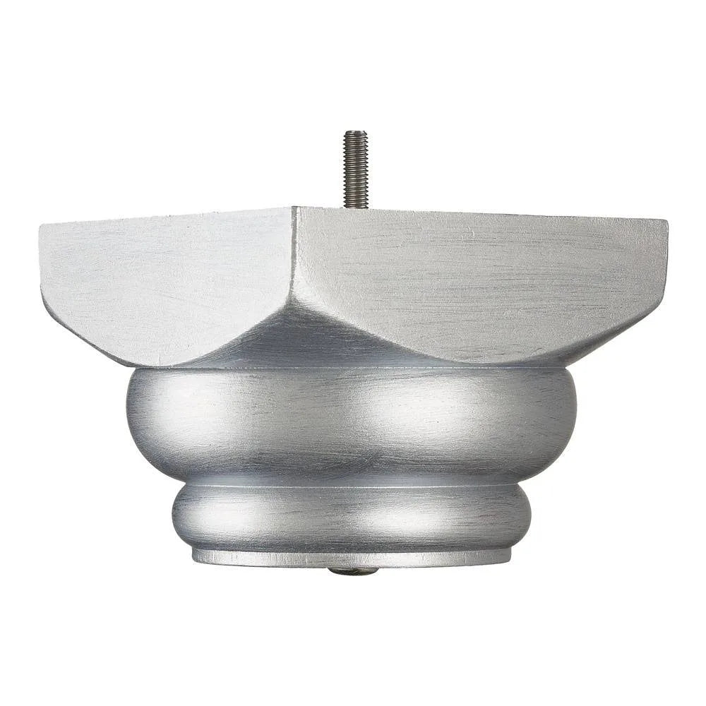 Hand Painted Wooden Sofa Foot 105mm x 150mm Silver Shimmer