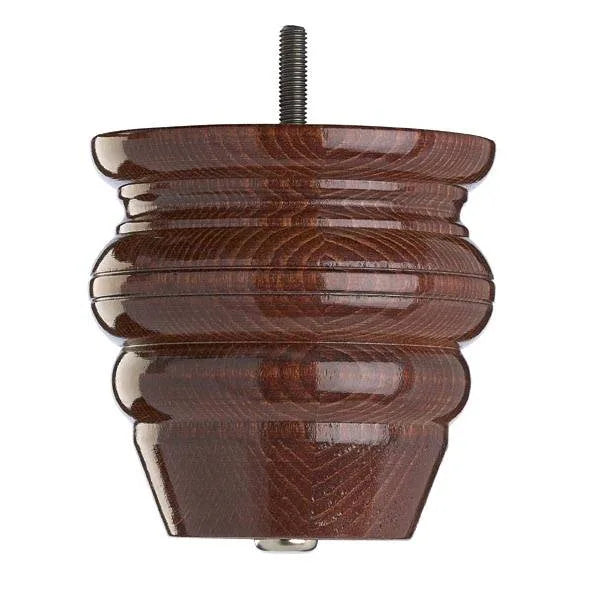 Wooden Sofa Leg 112mm x 108mm Mahogany Finish