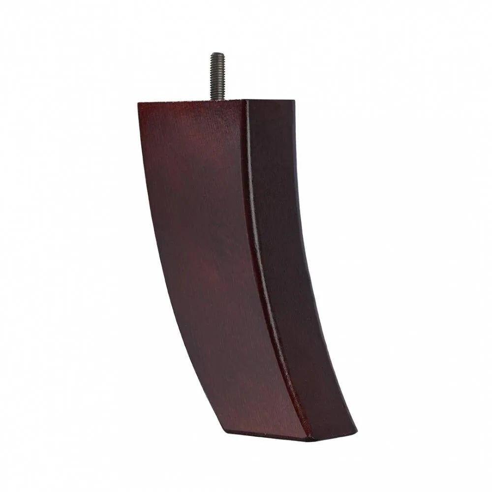 Wooden Sofa Leg 176mm x 75mm x 44mm Curved Back Leg in a Mahogany Finish