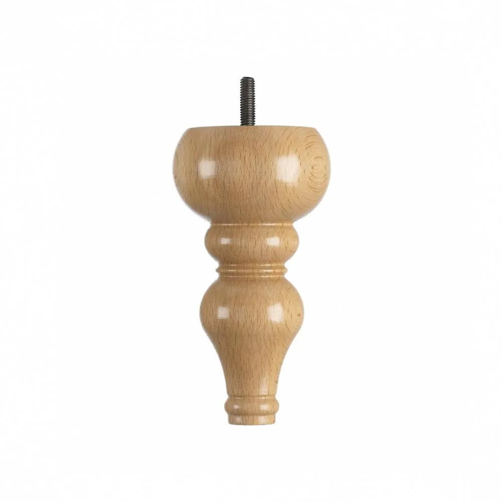 Wooden Sofa Leg 155mm x 80mm Natural Gloss Finish