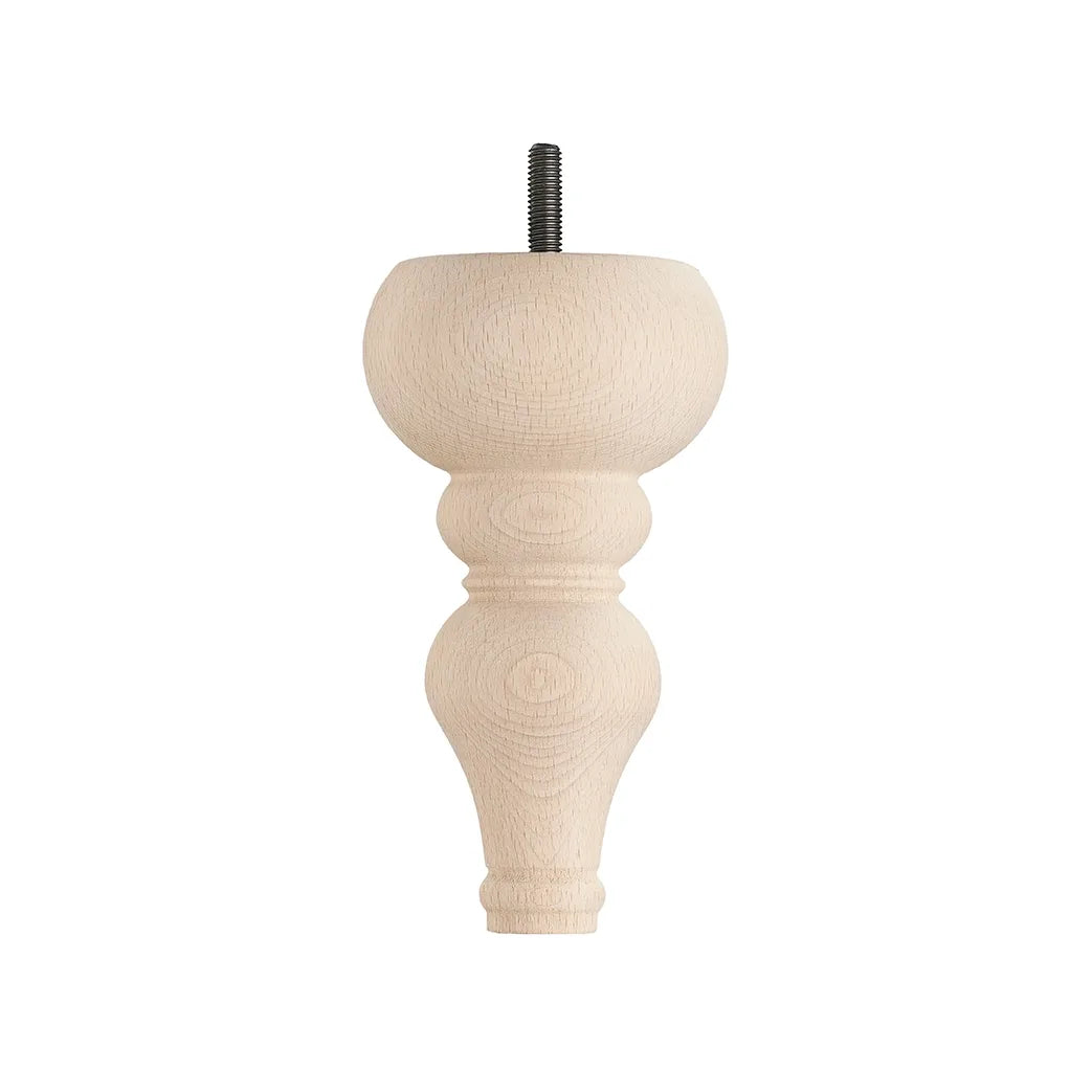 Wooden Sofa Leg 155mm x 80mm Raw Finish