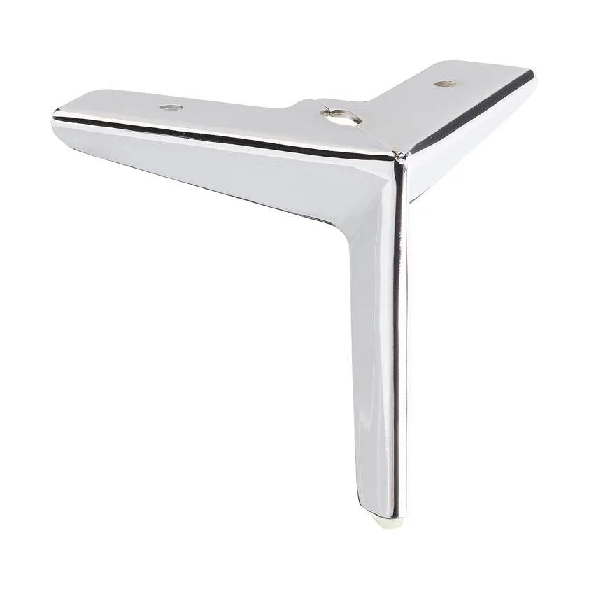 Chrome Metal Corner Leg 130mm x 130mm x 130mm