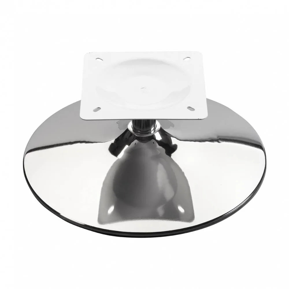 Chrome Swivel Chair Base with Square Fixing Plate 500mm