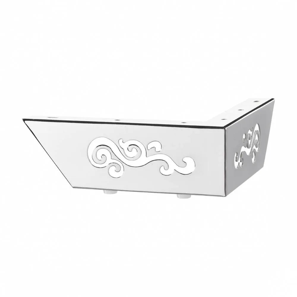 Chrome Detailed Metal Corner Leg 70mm x 200mm x 200mm