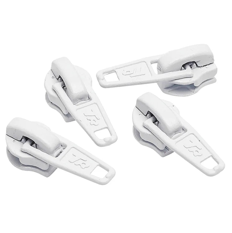 No.3 White Zip Pullers 1 piece