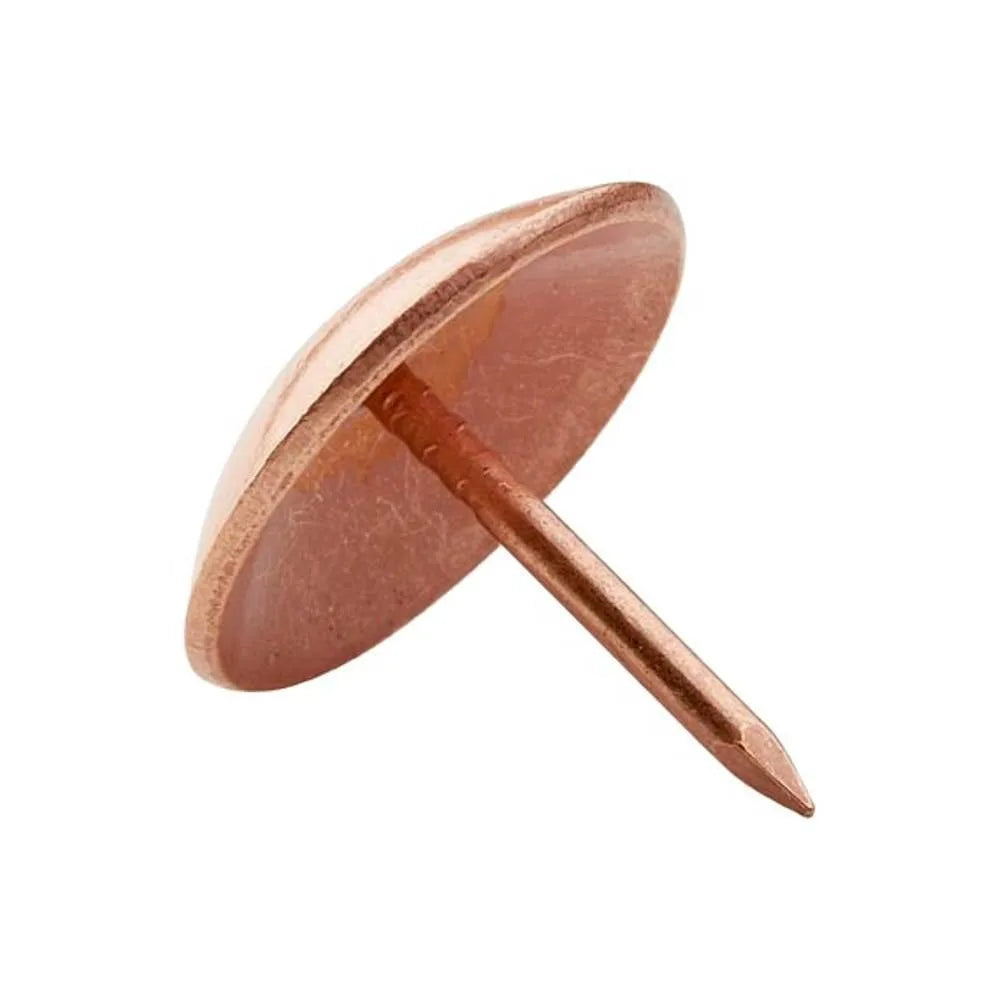 Copper Plated Low Domed Upholstery Nails