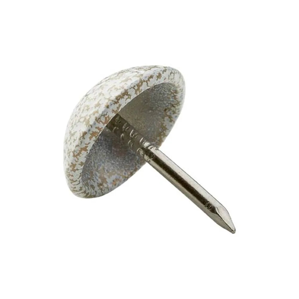 Powder Coated Upholstery Nails Gold/White