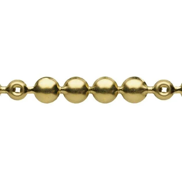 Brass Plated Traditional Low Domed Upholstery Nail Strip