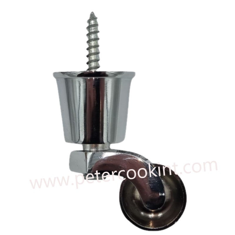 32mm (1 1/4") Chrome Round Socket Castor