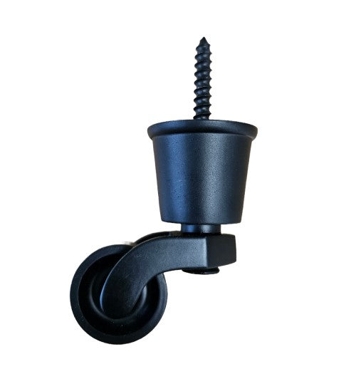 32mm (1 1/4") Matt Black Round Socket Castor