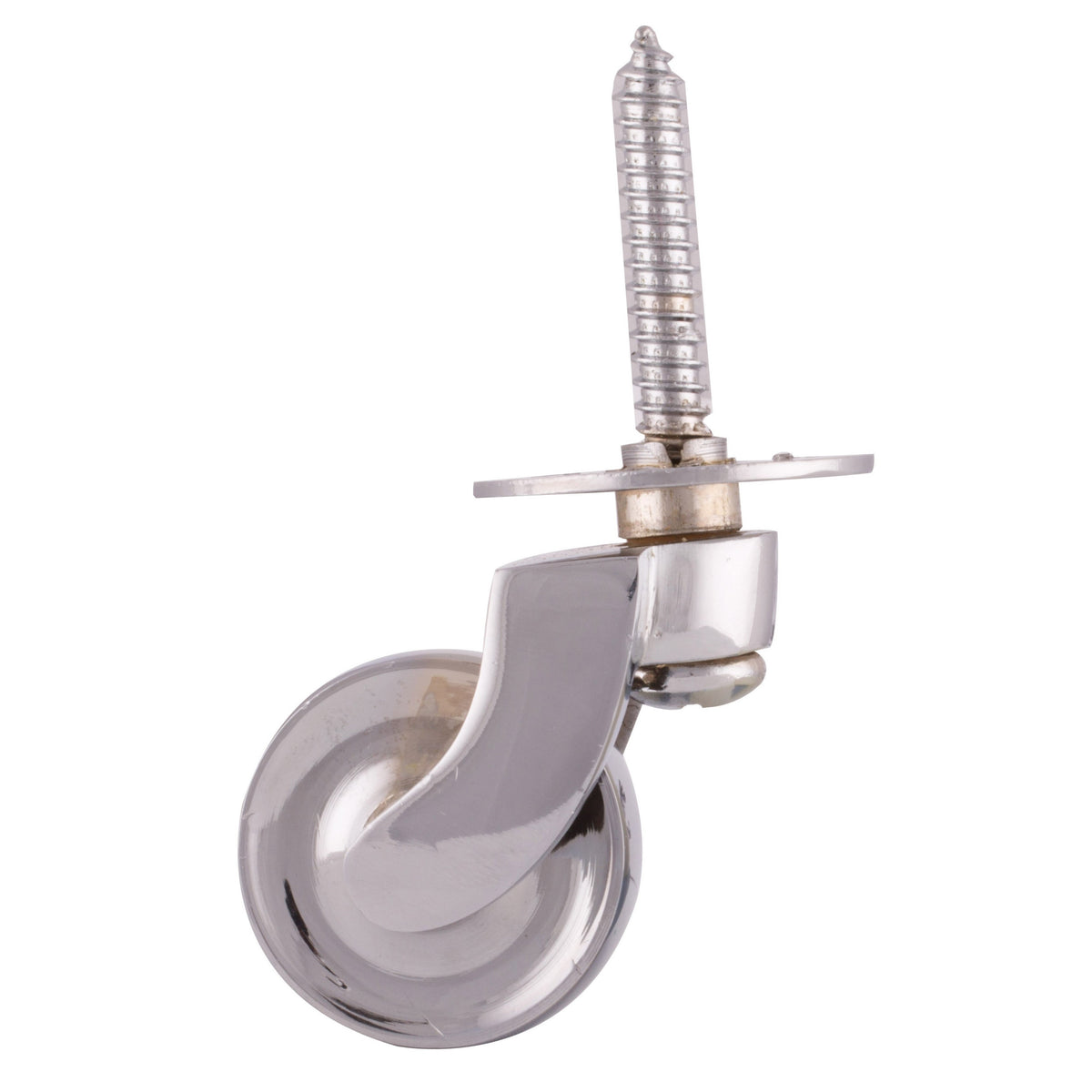 32mm (1 1/4") Chrome Screw Plate Castor