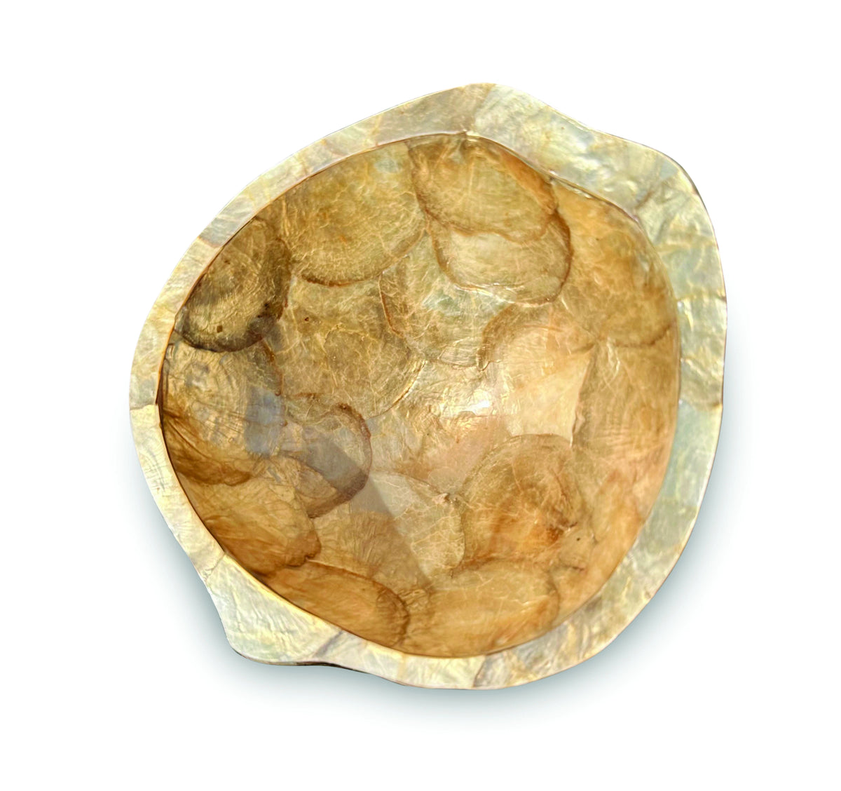 Pearl Inlay Coconut Shell Bowl Gold