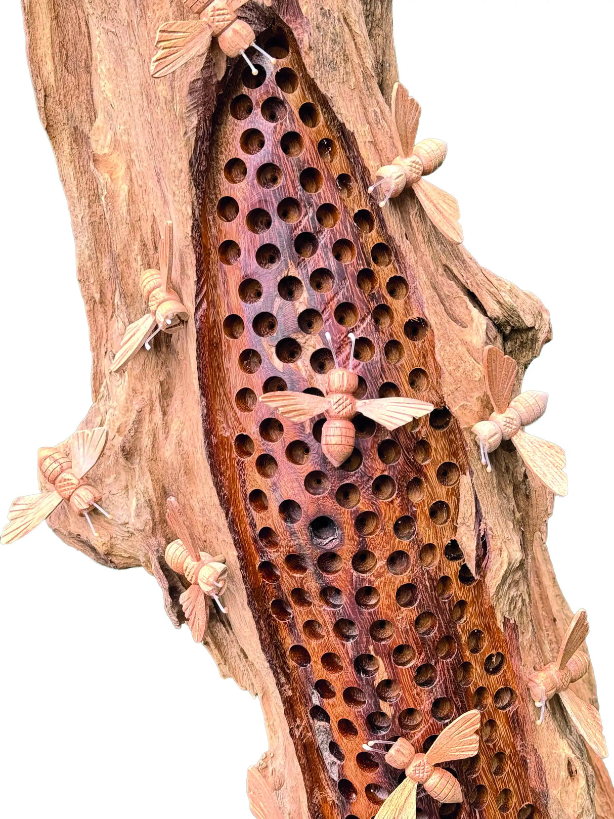 100CM BEE HIVE SCULPTURE WITH 20 BEES