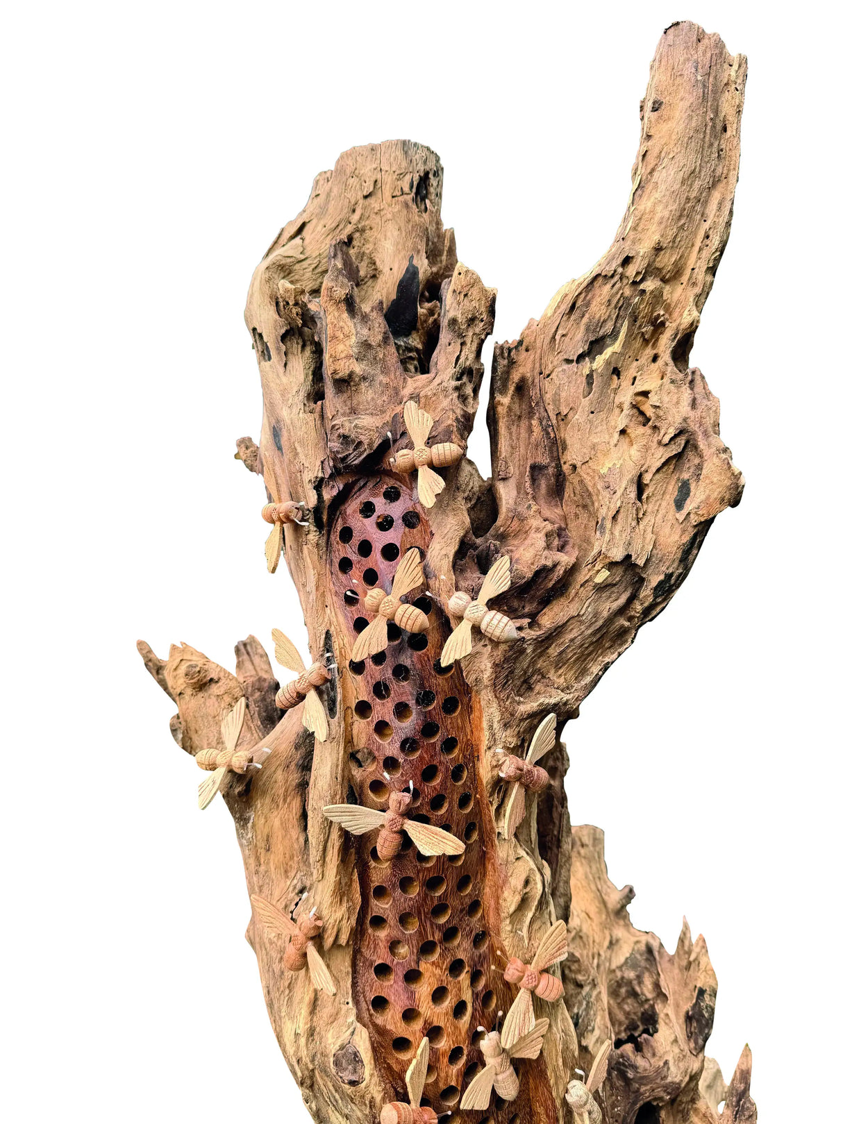 100CM BEE HIVE SCULPTURE WITH 20 BEES