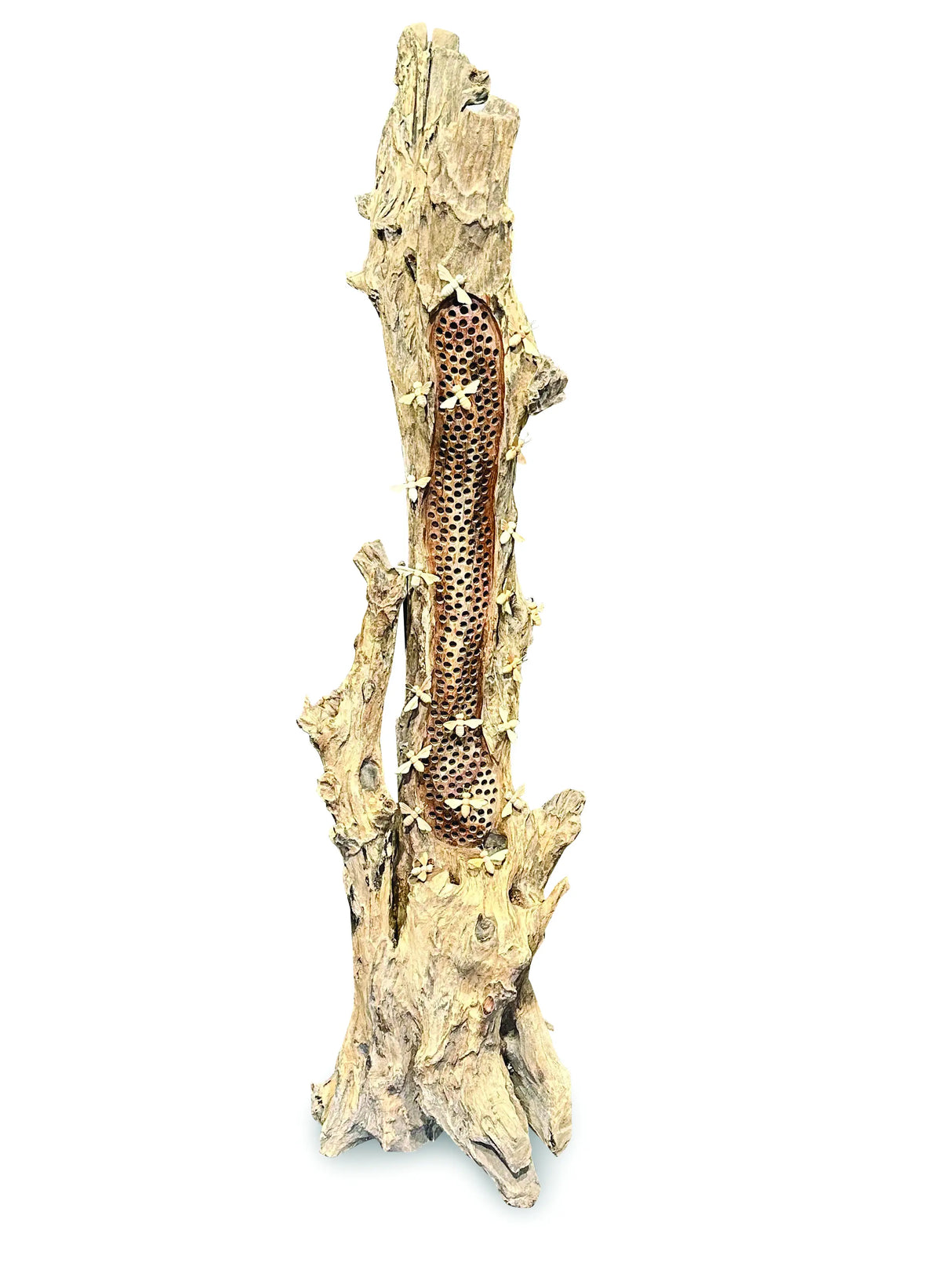 100CM BEE HIVE SCULPTURE WITH 20 BEES