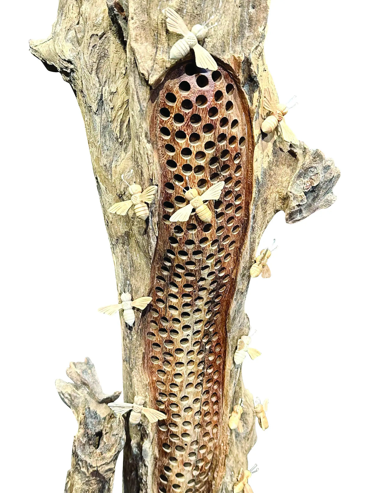 100CM BEE HIVE SCULPTURE WITH 20 BEES