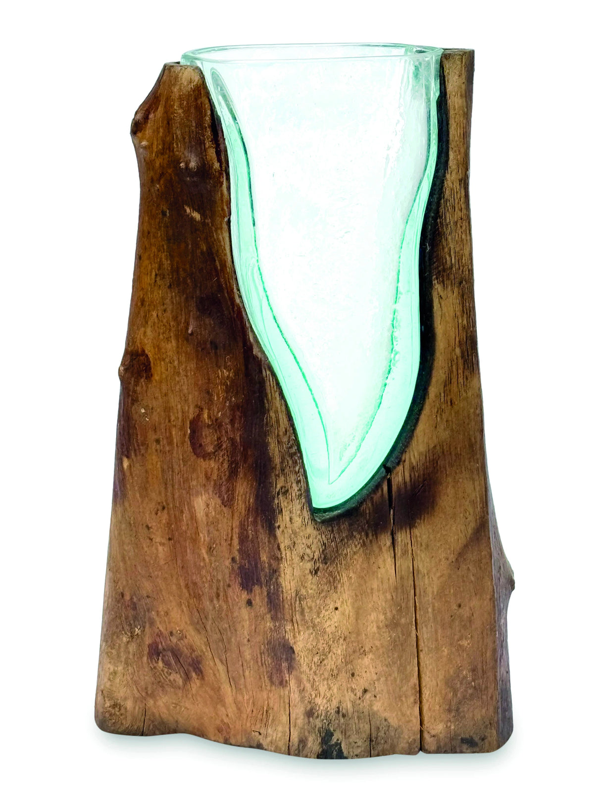 Rectangle Molten Lava Glass Vase 30cm