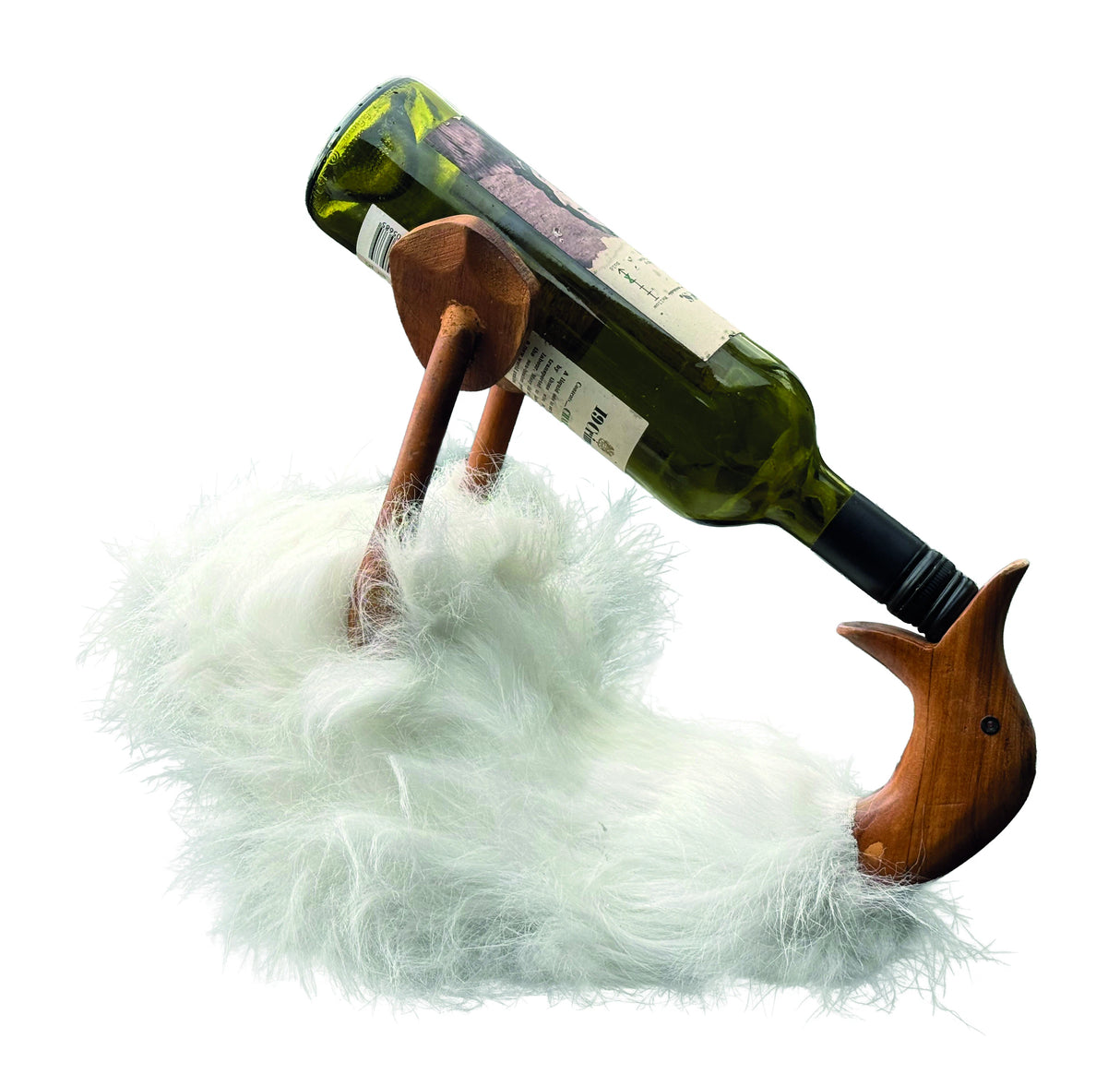White Fluffy Drunken Daisy Duck