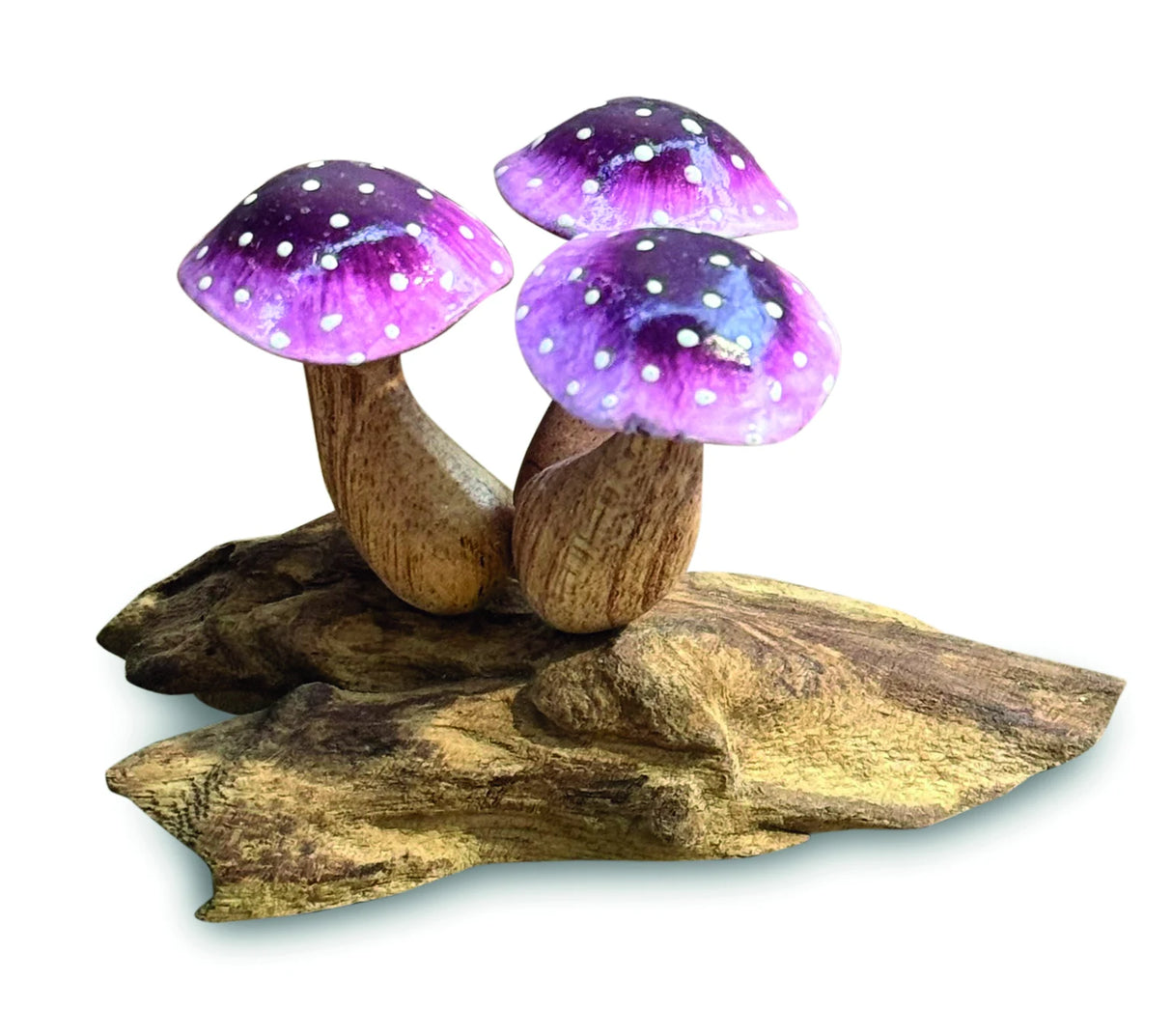 LILAC BONNET x 3 MUSHROOMS, 7-8cm h.