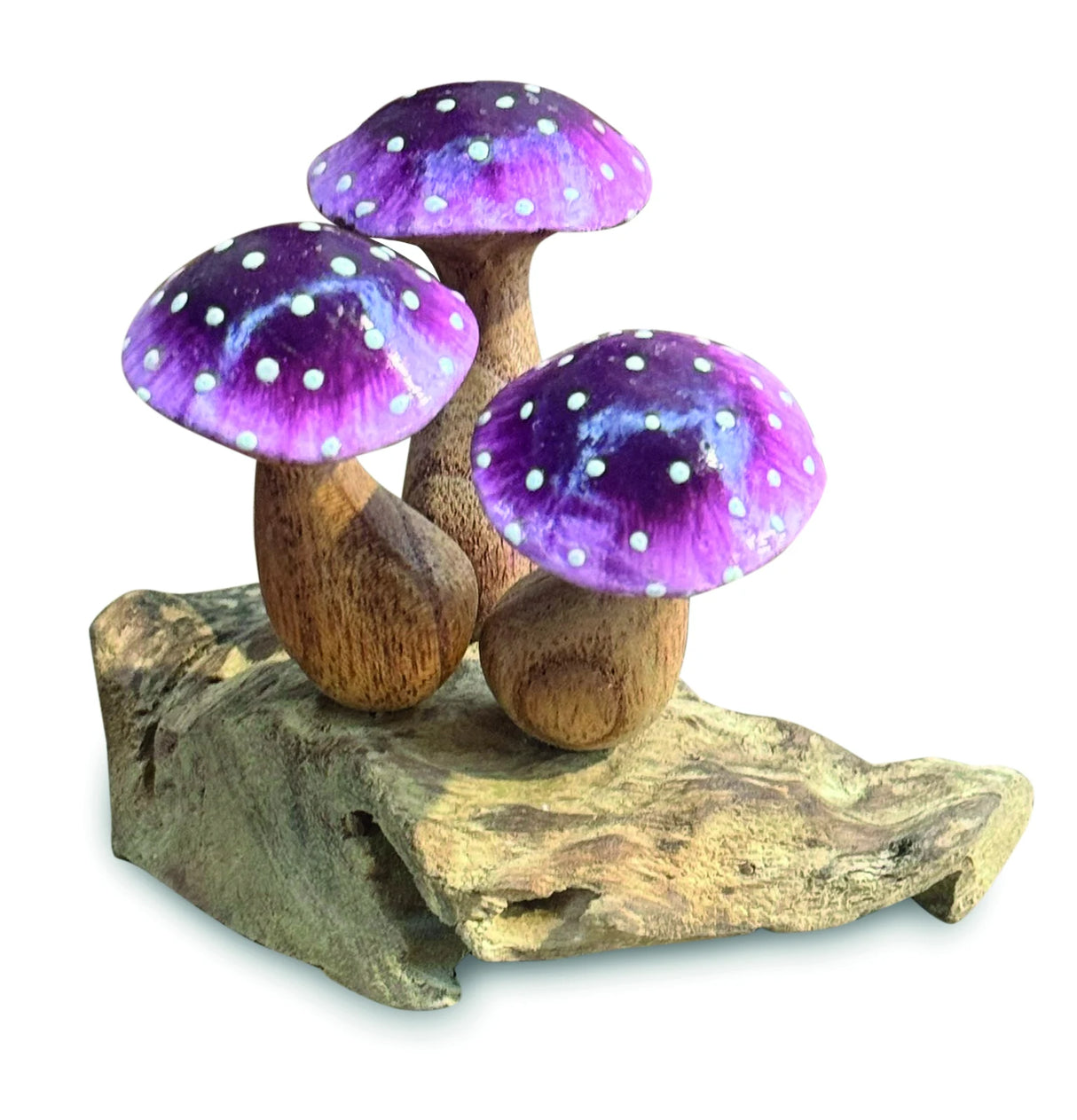 LILAC BONNET x 3 MUSHROOMS, 7-8cm h.