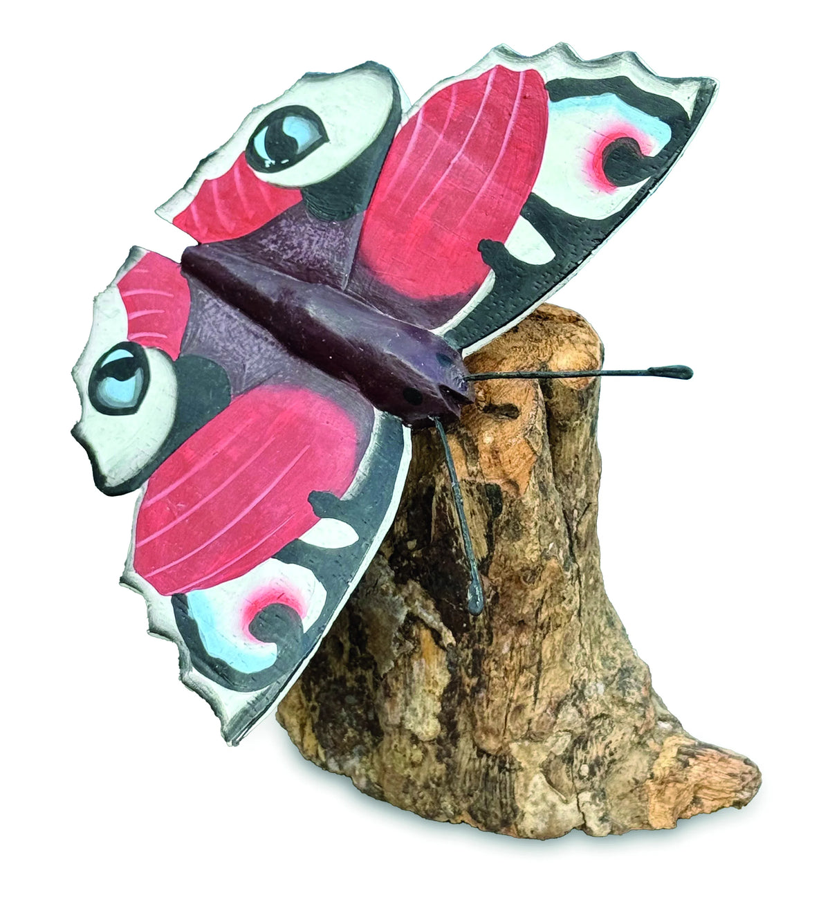 Peacock Butterfly On Driftwood W20cm