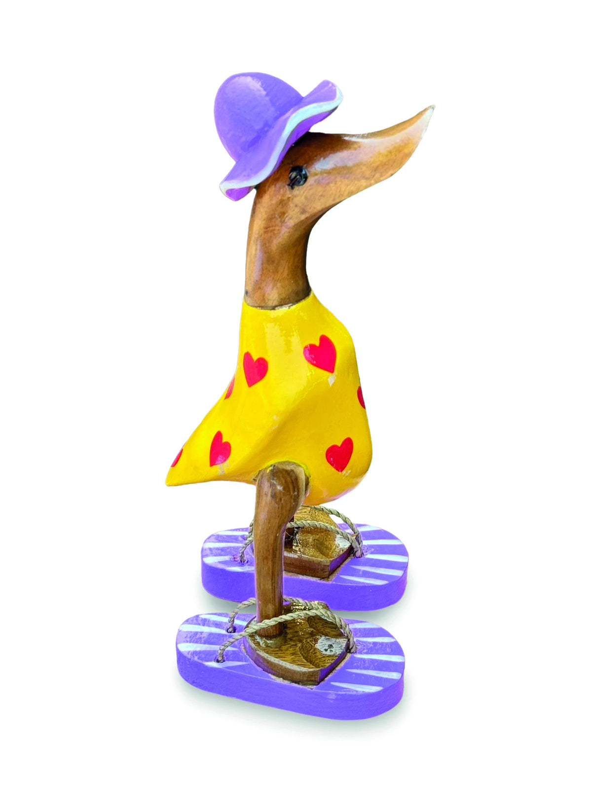 Hat And Sandal Duck Yellow And Purple 25cm