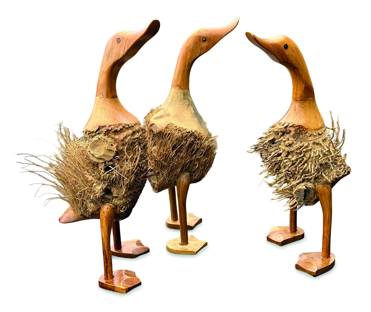 Fuzzy Ducks - Set Of 3 - New Style