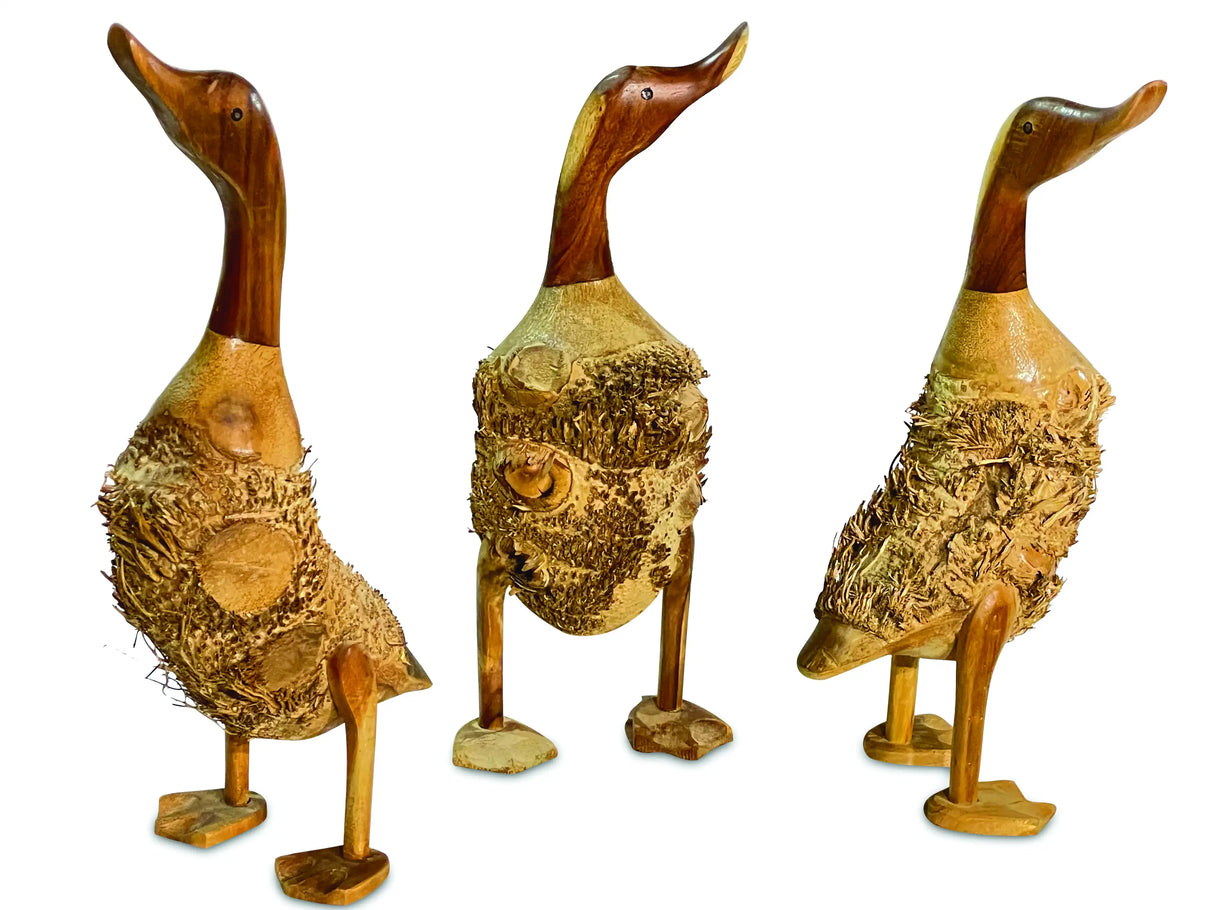 FUZZY DUCKS - SET OF 3 - NEW STYLE