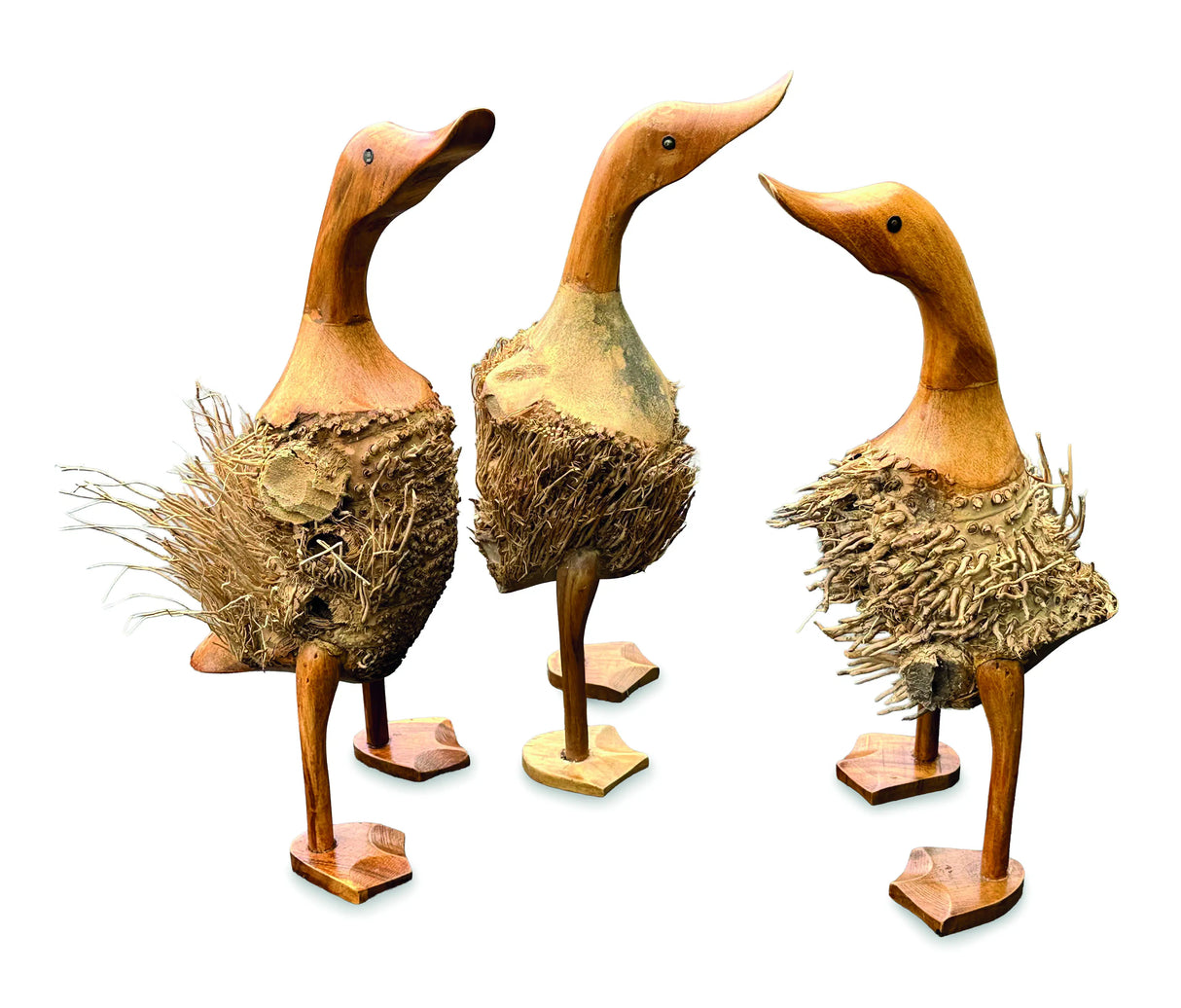Fuzzy Ducks - Set Of 3 - New Style