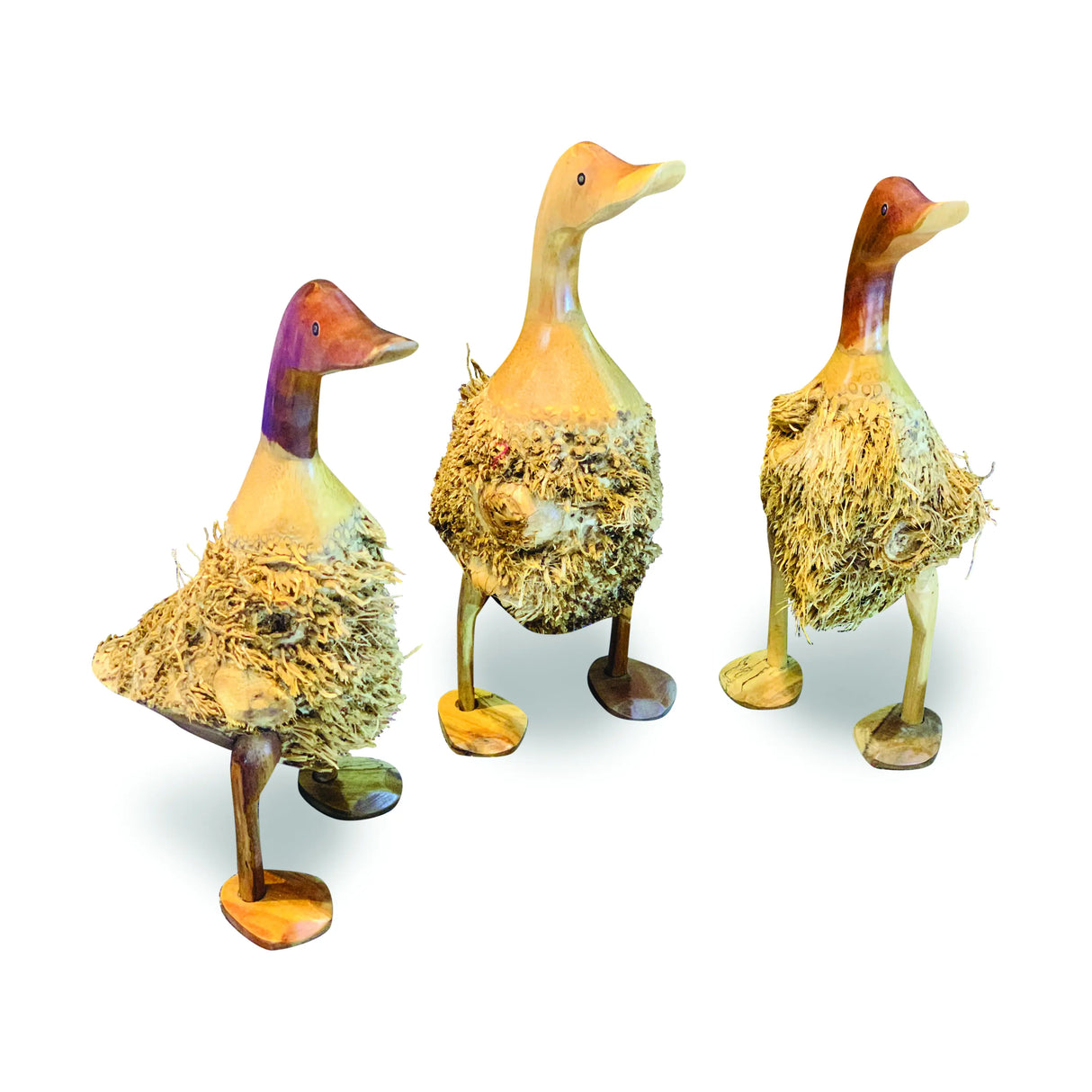 FUZZY DUCKS - SET OF 3 - NEW STYLE